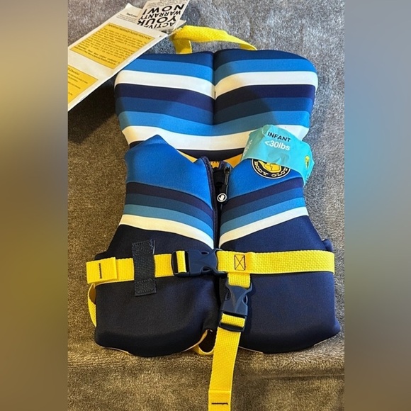 Body Glove Other - Body Glove Kids Swim Vest‎ - Blue and Yellow Stripes NWT